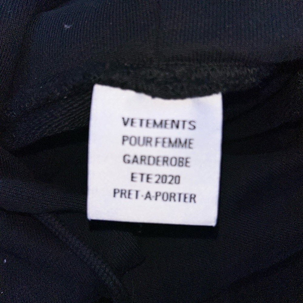 VETEMENTS BLK N BLUE ECSTASY HOODIE 2020 SPRING MEDIUM HOODIE - Picture 7 of 16